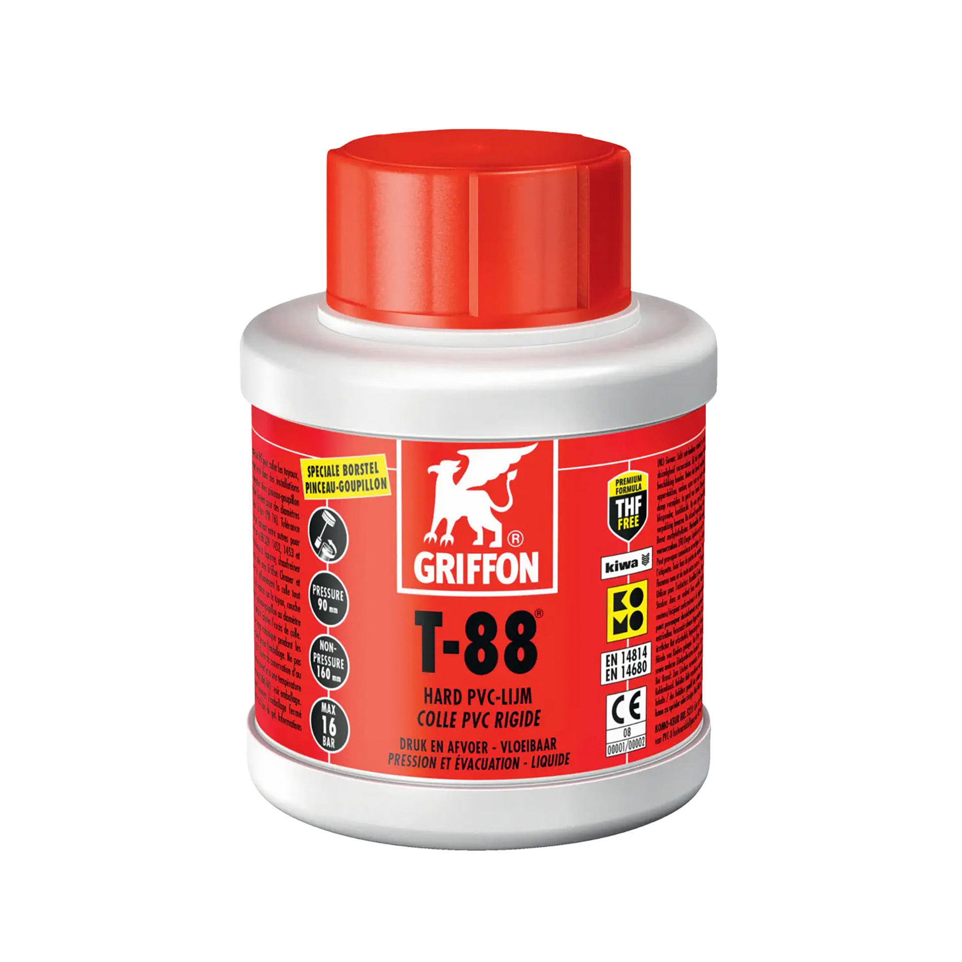 0190350d08.jpg DUN VLOEIBARE LIJM VOOR HARDE PVC T88® FLACON 250 ML - Image 1