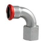 PRESS STAALVERZINKT 'M' BOCHT 90° 3/4 BUITENDRAAD X 22 MM C83QELBP