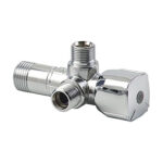 TWIN DUBBELE HOEKSTOPKRAAN 1/2 BELGAQUA GOEDGEKEURD