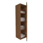 ELITE COLUMN CABINET WITH HORIZONTAL RELIEF (135CM) - WALNUT - Image 2