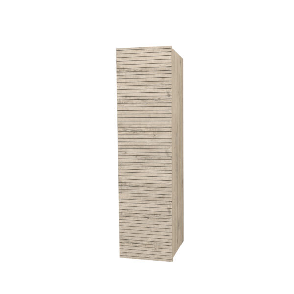 ELITE COLUMN CABINET WITH HORIZONTAL RELIEF (135CM) - LIGHT WOOD