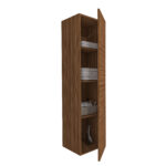 ELITE COLUMN CABINET WITH HORIZONTAL RELIEF (160CM) - WALNUT - Image 2