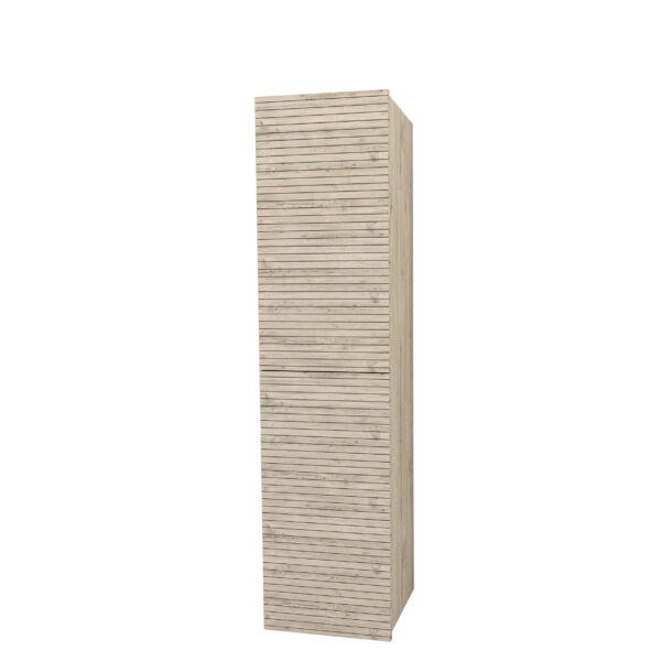 ELITE COLUMN CABINET WITH HORIZONTAL RELIEF (160CM) - LIGHT WOOD