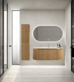 KAMELLIA VANITY UNIT - 1 DRAWER - HANDLELESS - SOFT CLOSE – 79X40X52 CM - LIGHT WALNUT - Image 30