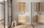 ALONI HAYAT VANITY UNIT - 2 DRAWERS - HANDLELESS - SOFT CLOSE – 59,5X50X45 CM - OAK - Image 12