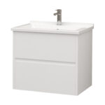 ALONI HAYAT VANITY UNIT - 2 DRAWERS - HANDLELESS - SOFT CLOSE – 59,5X50X45 CM - GLOSSY WHITE - Image 5