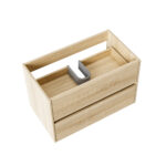 ALONI HAYAT VANITY UNIT - 2 DRAWERS - HANDLELESS - SOFT CLOSE – 59,5X50X45 CM - OAK - Image 28