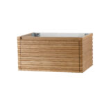 KAMELLIA VANITY UNIT - 1 DRAWER - HANDLELESS - SOFT CLOSE – 79X40X52 CM - LIGHT WALNUT