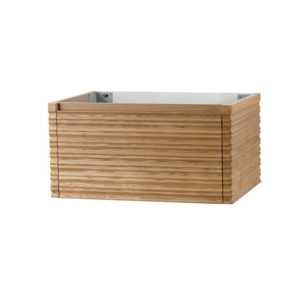 KAMELLIA VANITY UNIT - 1 DRAWER - HANDLELESS - SOFT CLOSE – 79X40X52 CM - LIGHT WALNUT