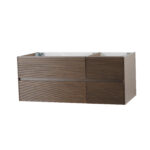 KAMELLIA VANITY UNIT - 1 DRAWER - HANDLELESS - SOFT CLOSE – 119X40X52 CM - LIGHT WALNUT - Image 37