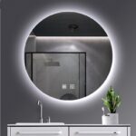 ALONI OMEGA MIRROR - WITH LED LIGHTING - ROUND - FRAMELESS - WITH HEATING - LED COLOR TEMPERATURE 3500-6500K - 120CM
