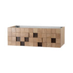 ARMOIRE LAVABO MAGNOLIA - 1 TIROIR - SANS POIGNÉE - FERMETURE DOUCE – 119X40X52 CM - CHÊNE CLAIR – Image 17