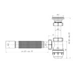 SIPHON BOUTEILLE FLEXIBLE ALONI AVEC PASSOIRE Ø40CM BLANC – Image 2