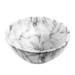 ALONI ZEBRA WASHBASIN – COUNTERTOP – WITHOUT OVERFLOW – WITHOUT TAP HOLE – WITH CLICK WASTE – CERAMIC – 41X18X41 CM – WHITE MARBLE