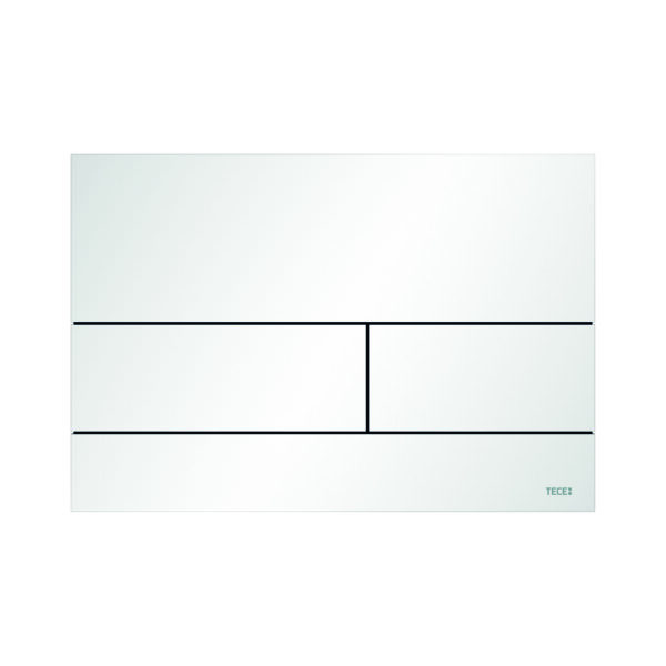 TECESQUARE II METAL WC FLUSH PLATE - DUAL FLUSH - MATT WHITE