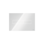 TECELUX MINI BEDIENINGSPLAAT MET ELEKTRONISCHE SPOELER TOUCH-BEDIENING, GLAS WIT