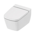 TECENEO WALL-HUNG TOILET WITH BIDET - WITH BIDET MIXER TAP - COLD WATER - WITH TOILET SEAT - 54 CM - GLOSSY WHITE