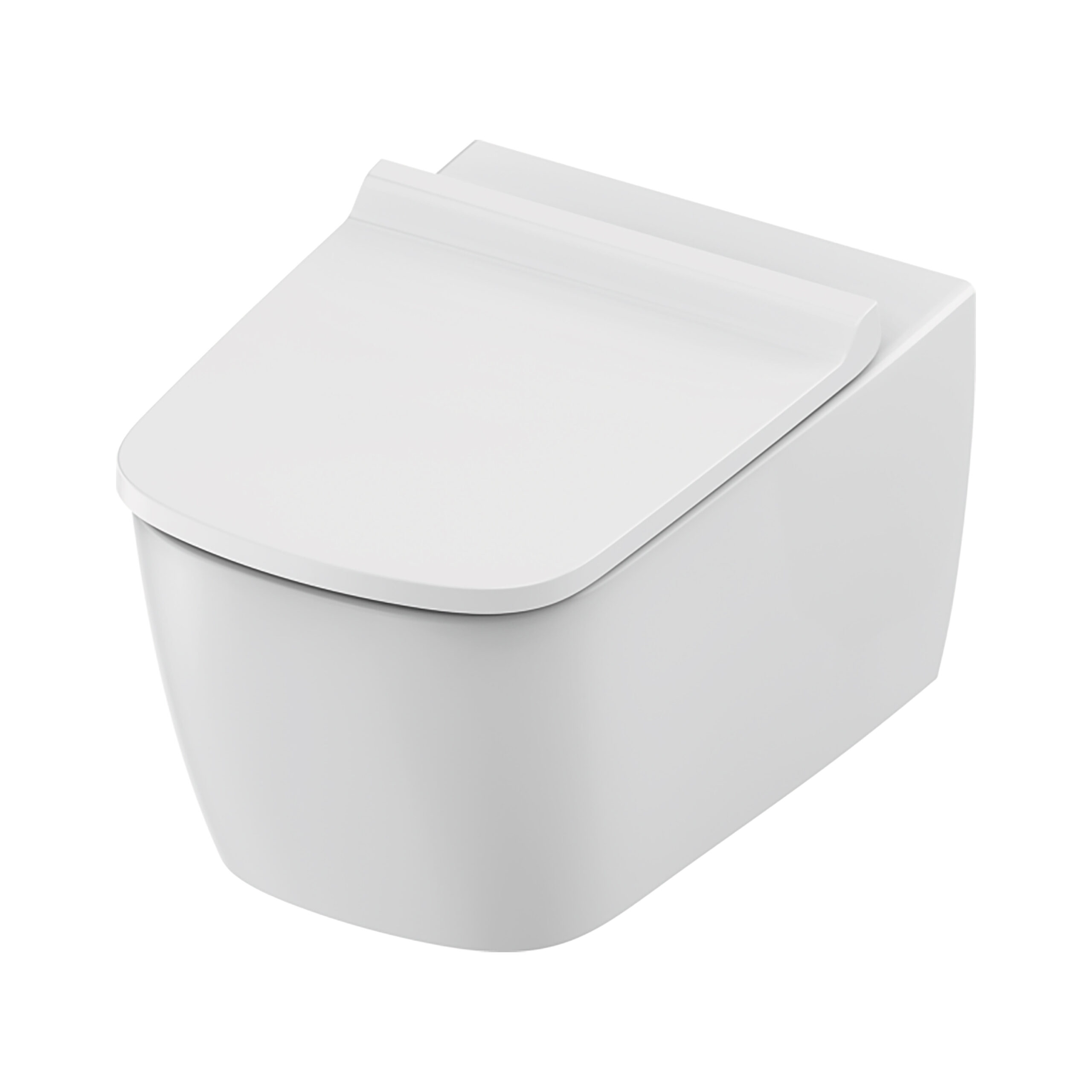 9700214.jpg TECENEO WALL-HUNG TOILET WITH BIDET - WITH BIDET MIXER TAP - COLD WATER - WITH SLIM DESIGN SEAT - 54 CM - GLOSSY WHITE - Image 1