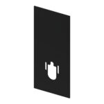 TECE ADAPTER PLATE FOR WALL-HUNG TOILET WITH BIDET - MATT BLACK