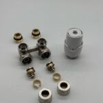 ERFU H-BLOCK CONNECTION SET FOR WALL OUTLET WITH THERMOSTATIC HEAD M30-1/2M-16/2