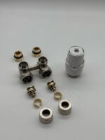 ERFU H-BLOCK AANSLUITSET VOOR WANDAANSLUITING MET THERMOSTATISCHE KOP M30-1/2M-16/2