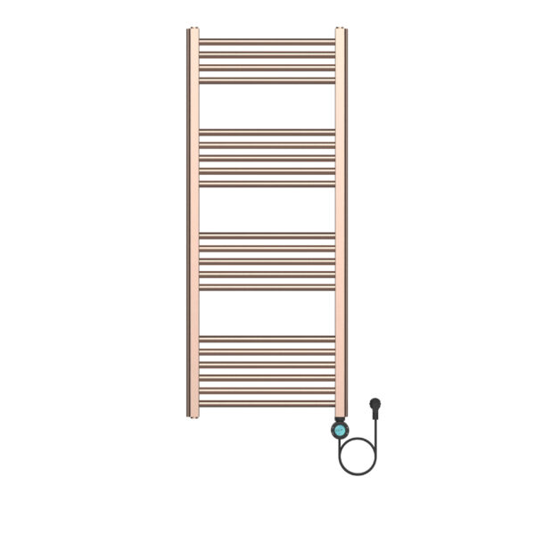 BELRAD ELECTRIC TOWEL DRYER – WITH DIGITAL PROGRAMMABLE THERMOSTAT – SMART WIFI - RIGHT CONNECTION – 700W – 1200X500 MM – BRUSHED COPPER