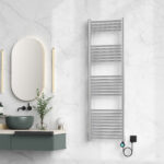 BELRAD ELECTRIC TOWEL DRYER – WITH DIGITAL PROGRAMMABLE THERMOSTAT – SMART WIFI - RIGHT CONNECTION – 700W – 1600X500 MM – STAINLESS STEEL BRUSHED - Image 2