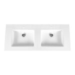 ALONI SOLID SURFACE DOUBLE SINK (120CM) - WHITE