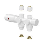 RADIATOR VALVE – DESIGN – THERMOSTATIC – WALL AND FLOOR CONNECTION – 1/2MX16/2 M30 – WHITE GLOSS - Image 2