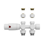 RADIATOR VALVE – DESIGN – THERMOSTATIC – WALL AND FLOOR CONNECTION – 1/2MX16/2 M30 – BLANC MAT