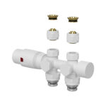 RADIATOR VALVE – DESIGN – THERMOSTATIC – WALL AND FLOOR CONNECTION – 1/2MX16/2 M30 – BLANC MAT - Image 2