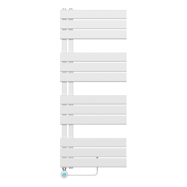 BELRAD ELEKTRISCHE HANDDOEKDROGER - MET DIGITALE, PROGRAMEERBARE THERMOSTAAT - AANSLUITING LINKS - 593W - 1200X500 MM - WIT