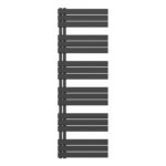 HANDDOEKRADIATOR LINKS AANSLUITING/COMB- ZWART 1800X600-1021W