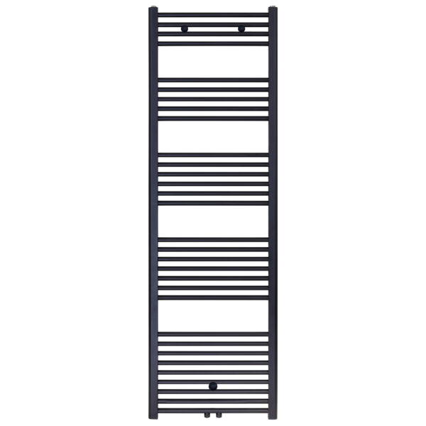 BELRAD HANDDOEKDROGER - LINKS-RECHTS/MIDDENAANSLUITING - 944 WATT - 1800X600CM - MAT ZWART