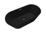 ALONI BAUCI FREESTANDING BATHTUB - SOLID SURFACE - 170X80X58,5 CM - MATT BLACK - Image 4