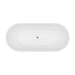 ALONI BAUCI FREESTANDING BATHTUB - SOLID SURFACE - 170X80X58,5 CM - MATT WHITE - Image 2