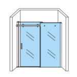 PORTE COULISSANTE DE DOUCHE ALONI EN NICHE 8MM (120X200CM) – Image 2