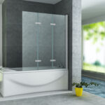 ALONI 3-PIECE FOLDING BATH SCREEN 6MM (130X140CM)