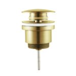 ALONI CLICKWASTE PUSH-UP 5/4 WITH OVERFLOW - BRUSHED GOLD