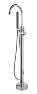 ALONI FREESTANDING BATH MIXER TAP WITH HAND SHOWER - CHROME