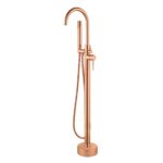 ALONI FREESTANDING BATH MIXER TAP WITH HAND SHOWER - BRUSHED COPPER