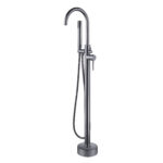 ALONI FREESTANDING BATH MIXER TAP WITH HAND SHOWER - GUNMETAL GREY