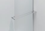 DOUCHE À L'ALPIN CURVY AVEC PORTE-SERVIETTE - COURBE - AVEC TRAITEMENT ANTI-CALCAIRE - RÉVERSIBLE - VERRE DE SÉCURITÉ 8MM - 100X200CM - Chrome - VERRE CLAIR – Image 2