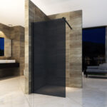 ALONI WALK-IN SHOWER WALL SMOKE GLASS 8MM (80X200CM)
