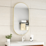 ERFU SPIEGEL LED ANTI-MIST B50XH100CM GOUD