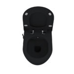 CREAVIT RIMOFF TOILETTE SUSPENDU AVEC BIDET EAU CHAUDE/FROIDE - NOIR MAT – Image 5