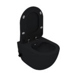 CREAVIT RIMOFF TOILETTE SUSPENDU AVEC BIDET EAU CHAUDE/FROIDE - NOIR MAT – Image 2