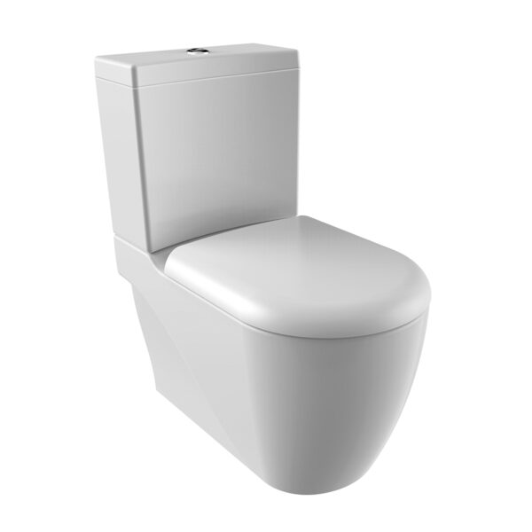 GRANDE XXL STANDING TOILET BOWL WITHOUT BIDET, WALL/BOTTOM OUTLET - WHITE
