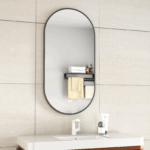 ERFU SPIEGEL LED ANTI-MIST B50XH100CM MAT ZWART