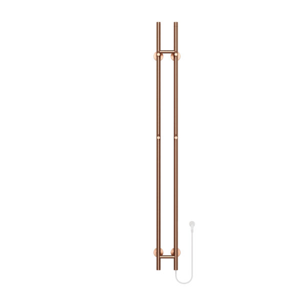 BELRAD ROD TOWEL DRYER - ELECTRIC - DOUBLE - 120W - Ø2,5CM - 150X16,8X12,7 CM - BRUSHED COPPER